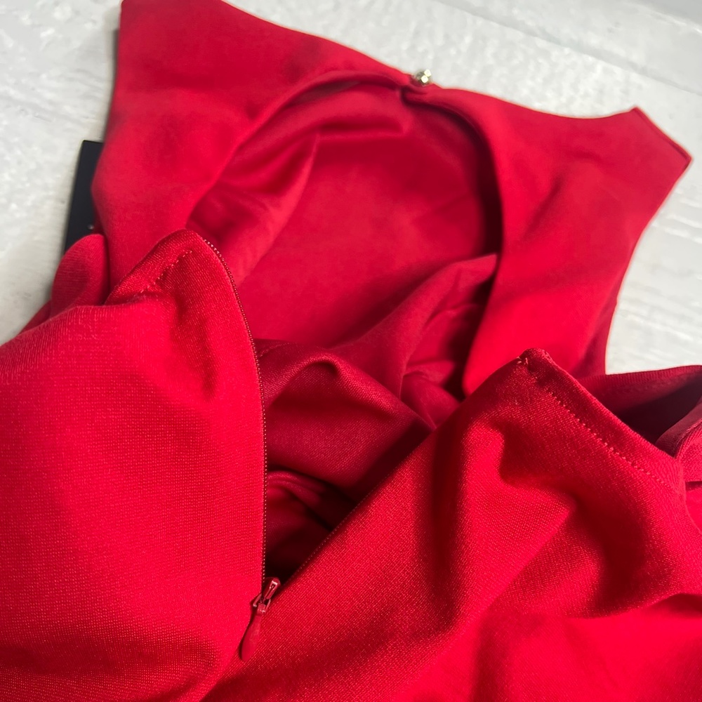 Red [Lulu's] Skater <Girl About Town> NWT Cute Mini Dress + Cut Out Back | Small - Picture 9 of 16